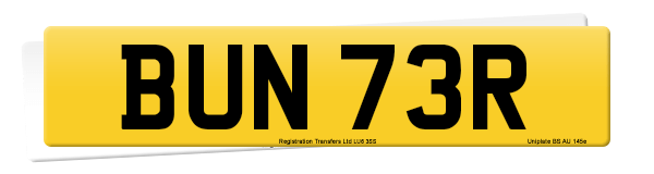 Registration number BUN 73R